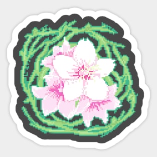 Cherry Blossom pixel art Sticker